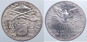 VATICANO. Sede Vacante 1939. 10 lire 1939 Ag. FDC