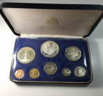 BARBADOS. Cofanetto serie di monete 1974 Proof 8 valori con argenti.
