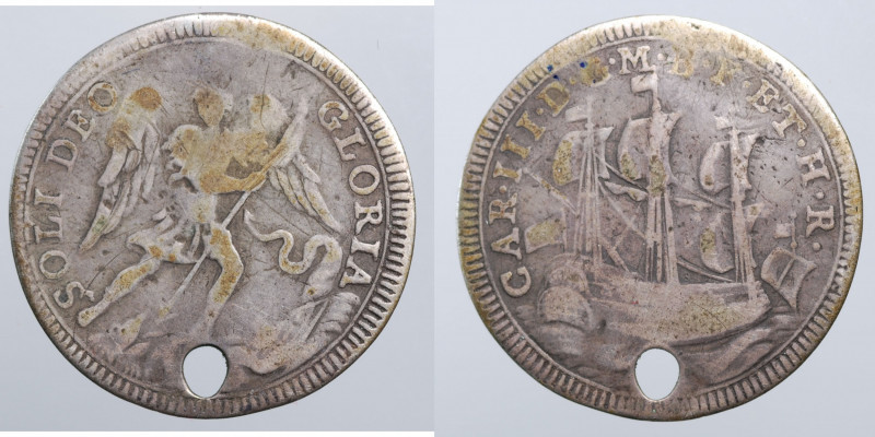 GRAN BRETAGNA. Charles III (1720-1788). Silver touchpiece AG (1,62g - 20,7mm). C...