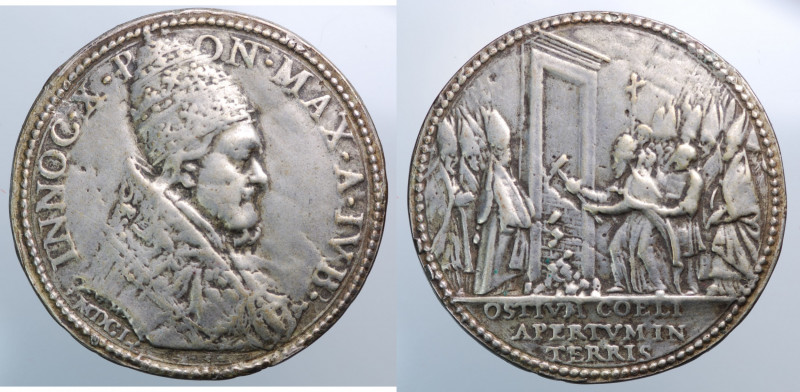 Innocenzo X (1644-1655). Medaglia giubileo 1650 (Postuma ?). Fusione Mb (16,88 g...