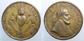 San Filippo Neri. Medaglia religiosa 1830 firmata PODA. 24.9 g - 37.5 mm. BB