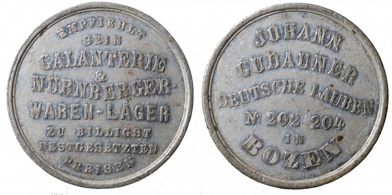 BOLZANO. Medaglia Johann Gudauner Deutsche Lauben. Gr. 5,73 mm 28