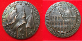 ROMA. Medaglia per la liberazione degli alleati del 1944. AE (93,31 g - 54,6 mm) Opus Mistruzzi.