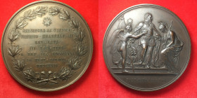 VITTORIO EMANUELE II. Medaglia traslazione della Capitale 1871. AE (178 g - 76 mm). SPL+