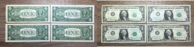 STATI UNITI. 1 Dollar serie 1963. Lotto di 6 banconote con varietà di serie o firme. BB-FDS