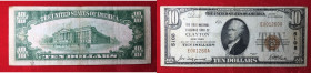 STATI UNITI. 10 Dollars 1929 NATIONAL CURRENCY Federal reserve Bank Notes CLAYTON NEW YORK. Pick 396. MB-BB