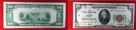 STATI UNITI. 20 Dollars 1929 F NATIONAL CURRENCY Federal reserve Bank Notes ATLANTA GEORGIA. Pick 397. BB+