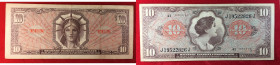 STATI UNITI. MILITARY PAYMENT CERTIFICATES. 10 Dollars ND (1965). Pick M63. BB+