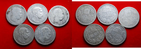 ESTERE - Austria Ungheria. Lotto di 5 monete da 1 Corona in Argento.
