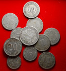 ESTERE - Germania lotto di 11 monete di cui una in argento (periodo 1874-1910). BB