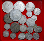 ESTERE - Lotto di 27 monete in argento (Etiopia, Polonia, Antille Olandesi, Germania, Danimarca ecc.)