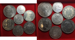 ESTERE - Lotto di 7 monete in argento (circa 150 g). BB-FDC
