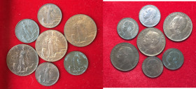 Regno d'Italia. Lotto 7 monete di Vittorio Emanuele III in rame, belle qualità SPL-FDC rame rosso