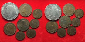 Regno d'Italia. Lotto di 8 monete conservazioni medie SPL-FDC