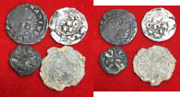 ZECCHE ITALIANE (Pavia, Venezia). Lotto di 3 monete e una tessera in piombo da catalogare. MB-BB