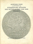MUNZEN UND MEDAILLEN AG – Auktion XXIII. Basel, 7-8 november 1961. Europaische munzen des mittelalters uns der neuzeit. pp.76, 1087 lots, 48 b/w plate...
