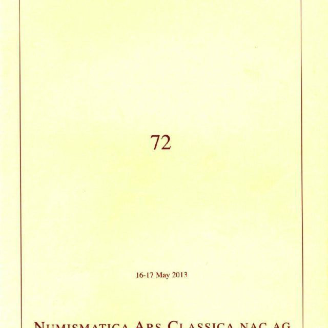 NAC – NUMISMATICA ARS CLASSICA. Auction no. 72. Greek, Roman and Byzantine Coins...