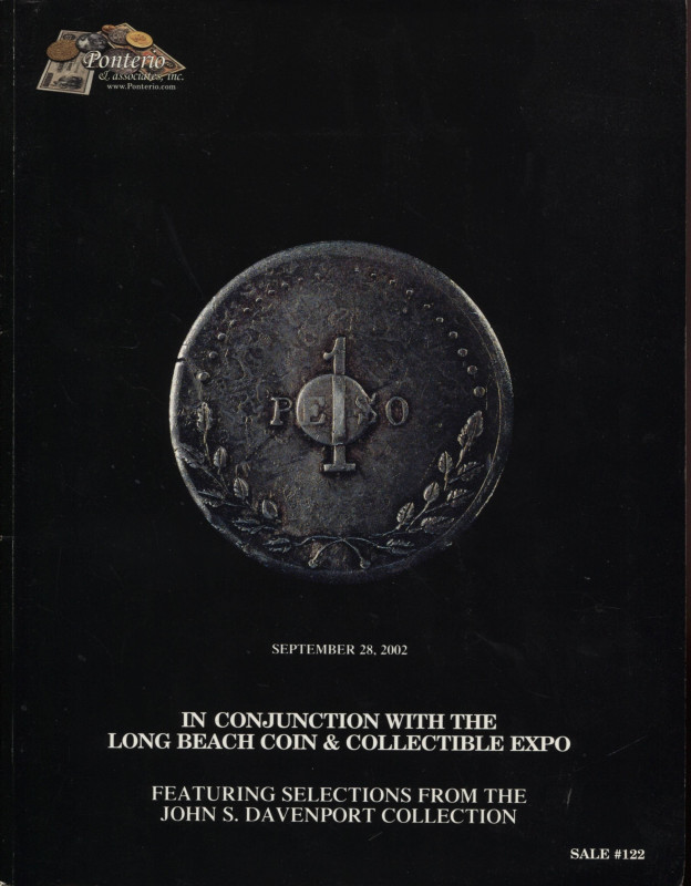 PONTERIO & ASS. - SALE 122. Long Beach,28 - September, 2002. Feauturing selectio...
