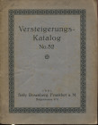 ROSENBERG S. - Katalog 52. Frankfurt am Main, 5 – Dezember, 1921. Pp. 70, nn. 1274, tavv. 5. Ril. ed. sciupata, interno buono stato.