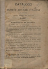 SACCHI A. - Como, s.d. Catalogo di monete antiche italiane in vendita a prezzi fissi. pp. 76, nn. 1698. Ril. ed. sciupata, interno buono stato, molto ...