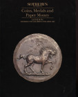 SOTHEBY’S. – London, 9 – April, 1992. Ancient, islamic, renaissance medal……. pp.82, nn. 912, tavv. 25. Ril. editoriale, buono stato, lista prezzi Agg....