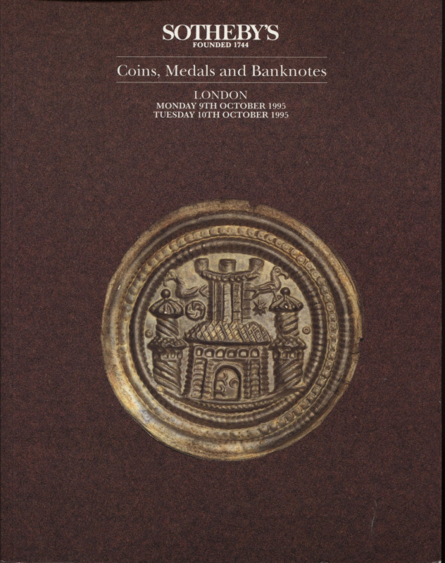SOTHEBY’S. - London, 9 – October, 1995. Coins, medals and banknotes. Pp. 107, nn...