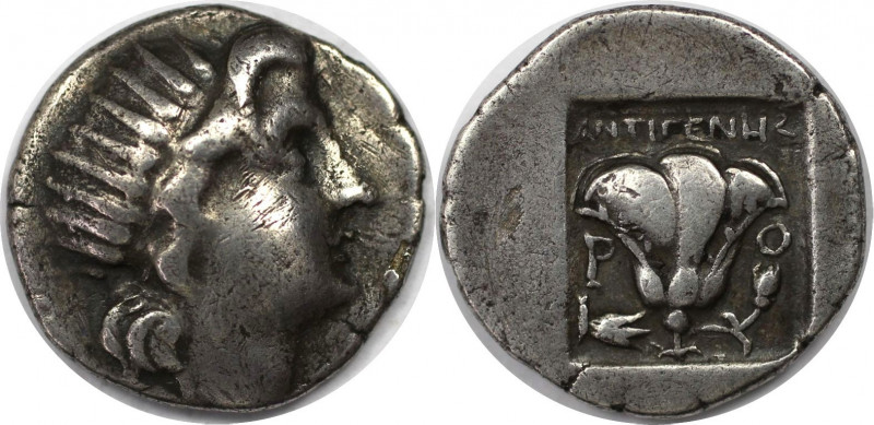 Griechische Münzen, CARIA. INSELN VOR KARIEN. RHODOS. Drachme, ca. 188-170 v. Ch...