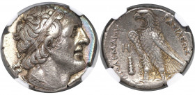 Griechische Münzen, AEGYPTUS. Ptolemaios II. (285/4-246 v. Chr). AR Tetradrachme. Reifen, datiert RY 8 (276/5 v. Chr). (14,16 g). Vs.: Diademed Kopf d...