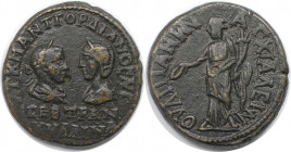 Römische Münzen, MÜNZEN DER RÖMISCHEN KAISERZEIT. Thrakien, Anchialus. Gordianus III. Pius und Tranquillina. Ae, 238-244 n. Chr. (11.69 g. 25 mm) Vs.:...