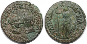 Römische Münzen, MÜNZEN DER RÖMISCHEN KAISERZEIT. Thrakien, Anchialus. Gordianus III. Pius und Tranquillina. Ae 26 (5 Assaria), 238-244 n. Chr. (11.77...