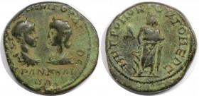 Römische Münzen, MÜNZEN DER RÖMISCHEN KAISERZEIT. Moesia Inferior. Tomis. Gordianus III. Pius und Tranquillina. Ae 26 (5 Assaria), 238-244 n. Chr. (13...