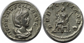 Römische Münzen, MÜNZEN DER RÖMISCHEN KAISERZEIT. Traianus Decius (249-251 n.Chr) - für Herennia Etruscilla. AR Antoninianus, Rom (4,29 g). Vs.: Drapi...