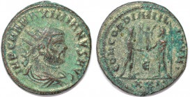 Römische Münzen, MÜNZEN DER RÖMISCHEN KAISERZEIT. Maximianus Herculius, 286-310 n.Chr. Antoninianus (4,02 g. 21,5 mm). Vs.: Büste mit Strahlenkrone n....