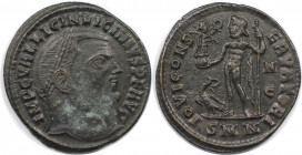 Römische Münzen, MÜNZEN DER RÖMISCHEN KAISERZEIT. Licinius I. (308-324 n. Chr). Follis (3.38 g. 23 mm). Vs.: IMP C VAL LICIN LICINIVS PF AVG, Kopf mit...