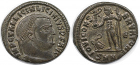 Römische Münzen, MÜNZEN DER RÖMISCHEN KAISERZEIT. Licinius I. (308-324 n. Chr). Follis (4.18 g. 21 mm). Vs.: IMP C VAL LICIN LICINIVS PF AVG, Kopf mit...