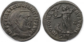 Römische Münzen, MÜNZEN DER RÖMISCHEN KAISERZEIT. Licinius I. (308-324 n. Chr). Follis (3.80 g. 21 mm). Vs.: IMP C VAL LICIN LICINIVS PF AVG, Kopf mit...