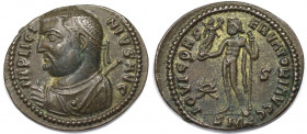 Römische Münzen, MÜNZEN DER RÖMISCHEN KAISERZEIT. Licinius I. (308-324 n. Chr). Follis (Kuzikos). (2.71 g. 21 mm). Vs.: IMP LICINIVS AVG, Brb. mit Zep...