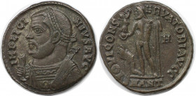 Römische Münzen, MÜNZEN DER RÖMISCHEN KAISERZEIT. Licinius I. (308-324 n. Chr). Follis (3.21 g. 19.5 mm). Vs.: IMP LICINIVS AVG, gepanzerte und drapie...