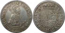 RDR – Habsburg – Österreich, RÖMISCH-DEUTSCHES REICH. Osterreich-Kaiserreich-Erzherzog. Ferdinand (1564-1595). Taler ND, Hall (Tirol). Vs.: Geharnisch...