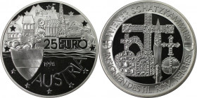 RDR – Habsburg – Österreich, REPUBLIK ÖSTERREICH. Wiener Schatzkammer. Medaille "25 Euro" 199822,20 g. 0.925 Silber. KM # 48. Polierte Platte