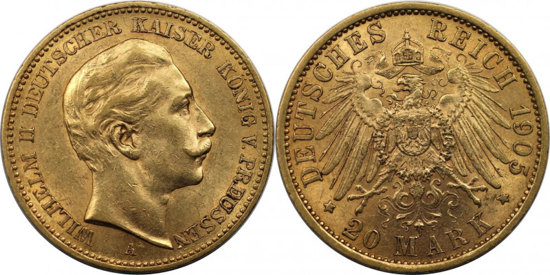 Deutsche Münzen und Medaillen ab 1871, REICHSGOLDMÜNZEN, Preußen. Wilhelm II. (1...