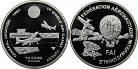 Europäische Münzen und Medaillen, Finnland / Finland. "FAI World Air Games". Medaille "10 Euro" 1997, Silber. Polierte Platte
