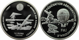 Europäische Münzen und Medaillen, Finnland / Finland. "FAI World Air Games". Medaille "10 Euro" 1997, Silber. Polierte Platte
