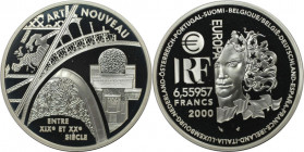 Europäische Münzen und Medaillen, Frankreich / France. Europäische Atr Styles - Art Moderne. 6.55957 Francs 2000. 22,20 g. 0.900 Silber. 0.64 OZ. KM 1...