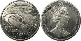 Europäische Münzen und Medaillen, Gibraltar. Eurotunnel. 2.8 Ecus 1993, Kupfer-Nickel. KM 478. Stempelglanz