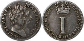 Europäische Münzen und Medaillen, Großbritannien / Vereinigtes Königreich / UK / United Kingdom. William & Mary (1688-1694). 1 Penny 1693, Silber. KM ...