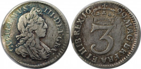 Europäische Münzen und Medaillen, Großbritannien / Vereinigtes Königreich / UK / United Kingdom. William III. (1694-1702). 3 Pence 1699, Silber. KM 50...