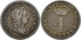 Europäische Münzen und Medaillen, Großbritannien / Vereinigtes Königreich / UK / United Kingdom. George I. (1714-1727). 4 Pence 1717, Silber. KM 552. ...