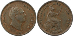 Europäische Münzen und Medaillen, Großbritannien / Vereinigtes Königreich / UK / United Kingdom. William IV. (1830-1837). 1/3 Farthing 1835, Kupfer. K...