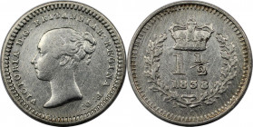 Europäische Münzen und Medaillen, Großbritannien / Vereinigtes Königreich / UK / United Kingdom. Victoria (1837-1901). 1-1/2 Pence 1838, Silber. KM 72...